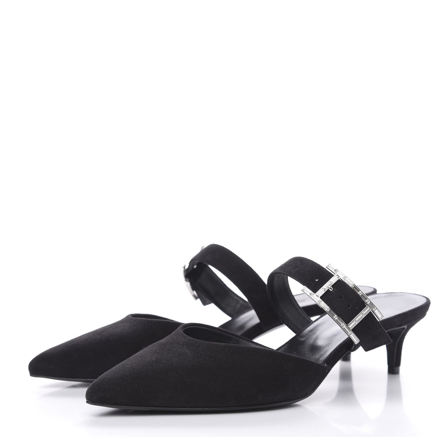 Suede Goatskin Blink Mule 37 Black