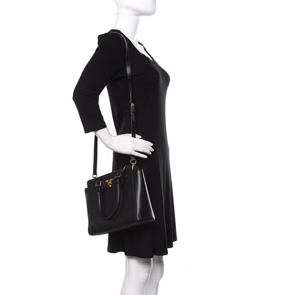 Prada Saffiano Soft Calfskin Zippered Tote Black 2 of 13