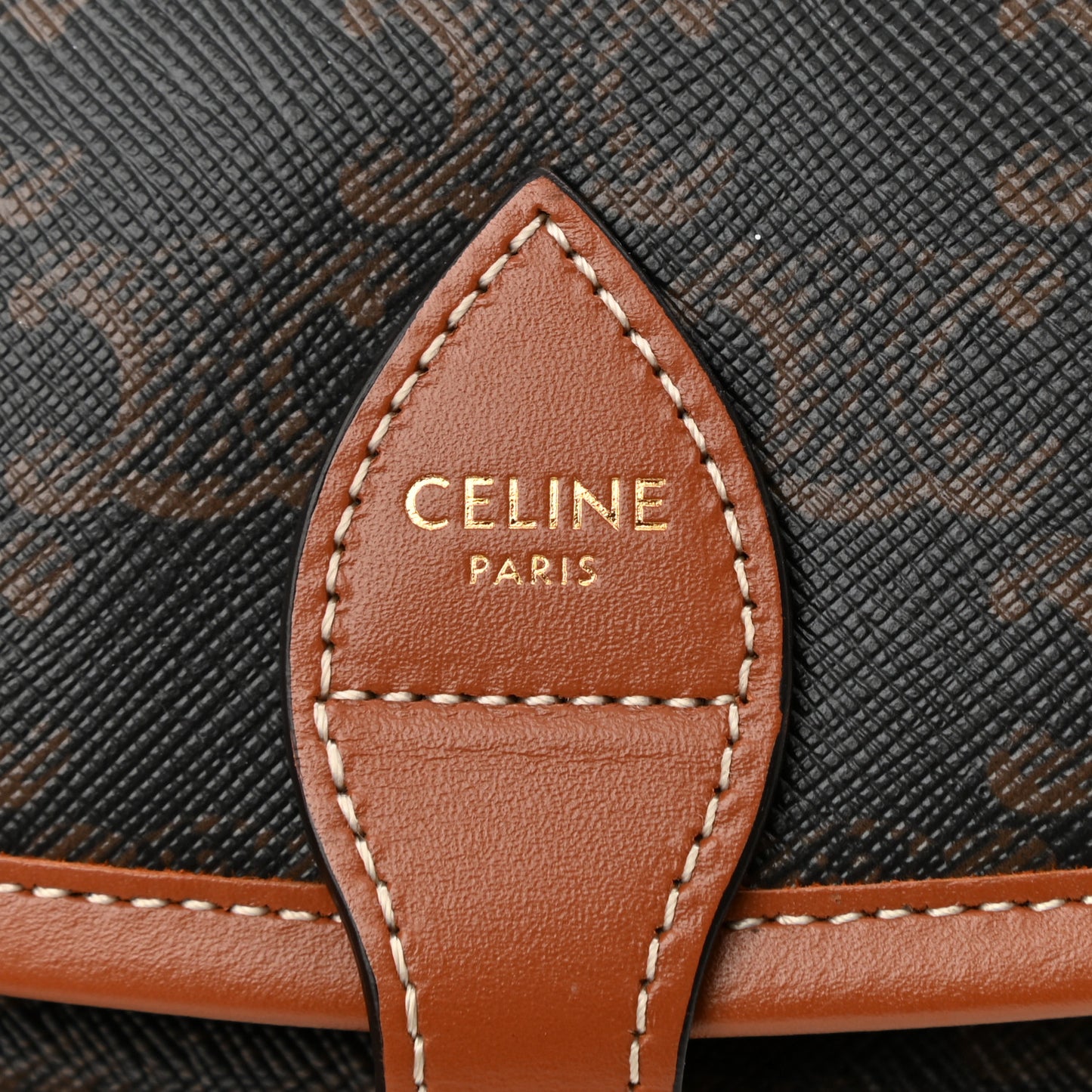 Triomphe Canvas Medium Folco Bag Tan