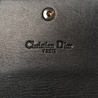 Christian Dior Grained Calfskin Cannage Lady Dior Rendezvous Wallet Black 6 of 10