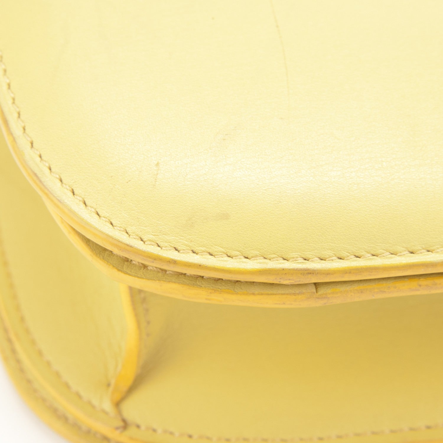 Celine Box Calfskin Large Classic Box Flap Bag Light Yellow 10 of 11