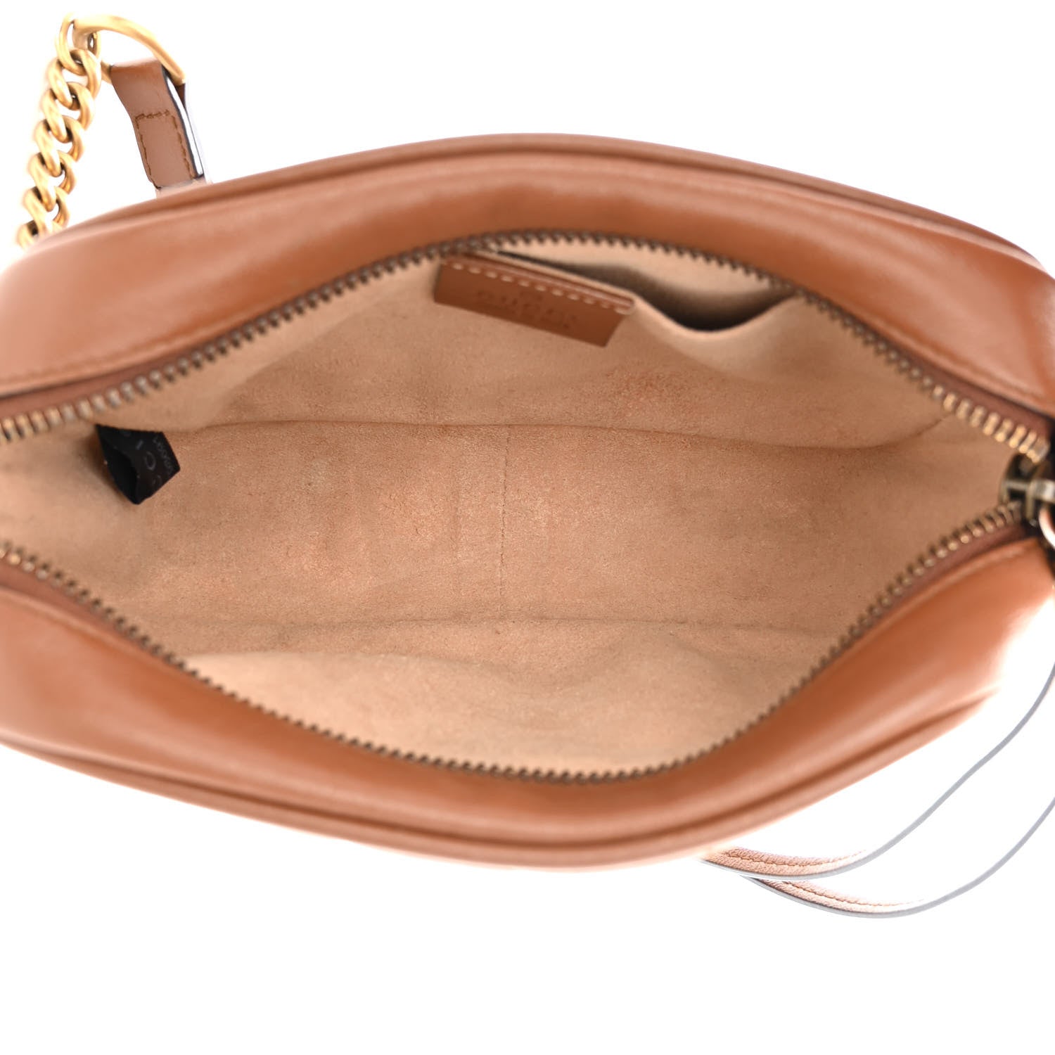 Gucci Glazed Calfskin Matelasse Diagonal Mini GG Marmont Chain Shoulder Bag Cuir 5 of 11