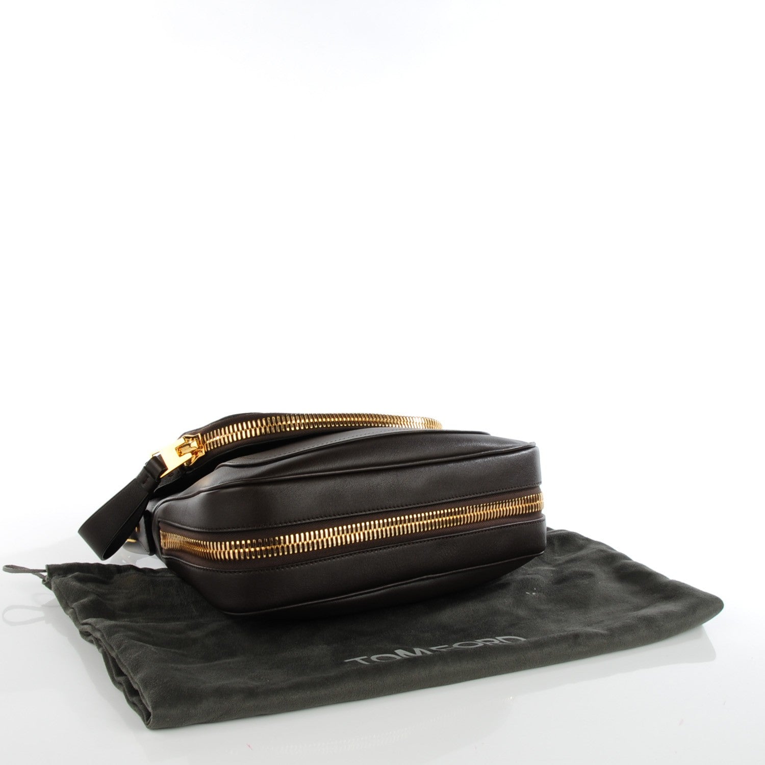 Tom Ford Grained Calfskin Medium Jennifer Crossbody Bag Brown 4 of 8