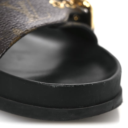 Louis Vuitton Monogram Bom Dia Mule Sandals 39 Black 10 of 11
