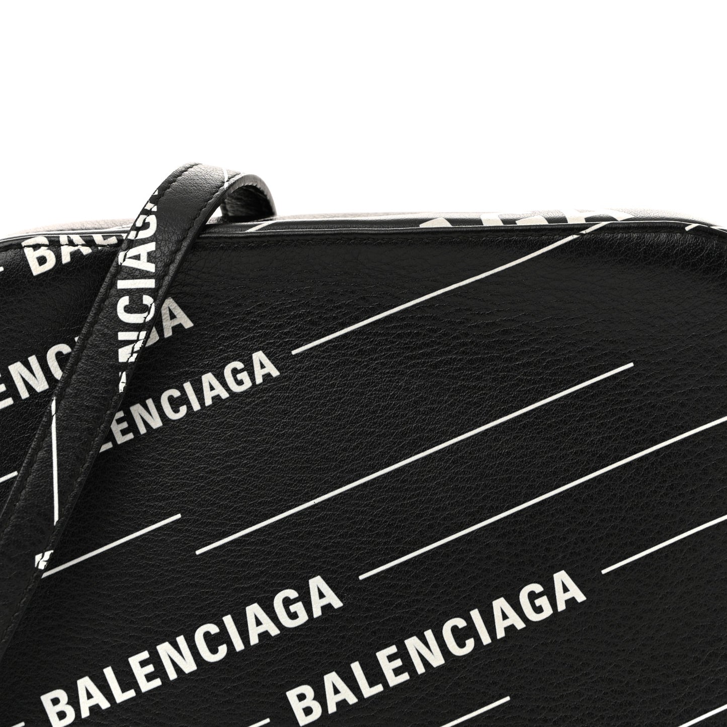 Calfskin Everyday Logo Print S Camera Bag Black