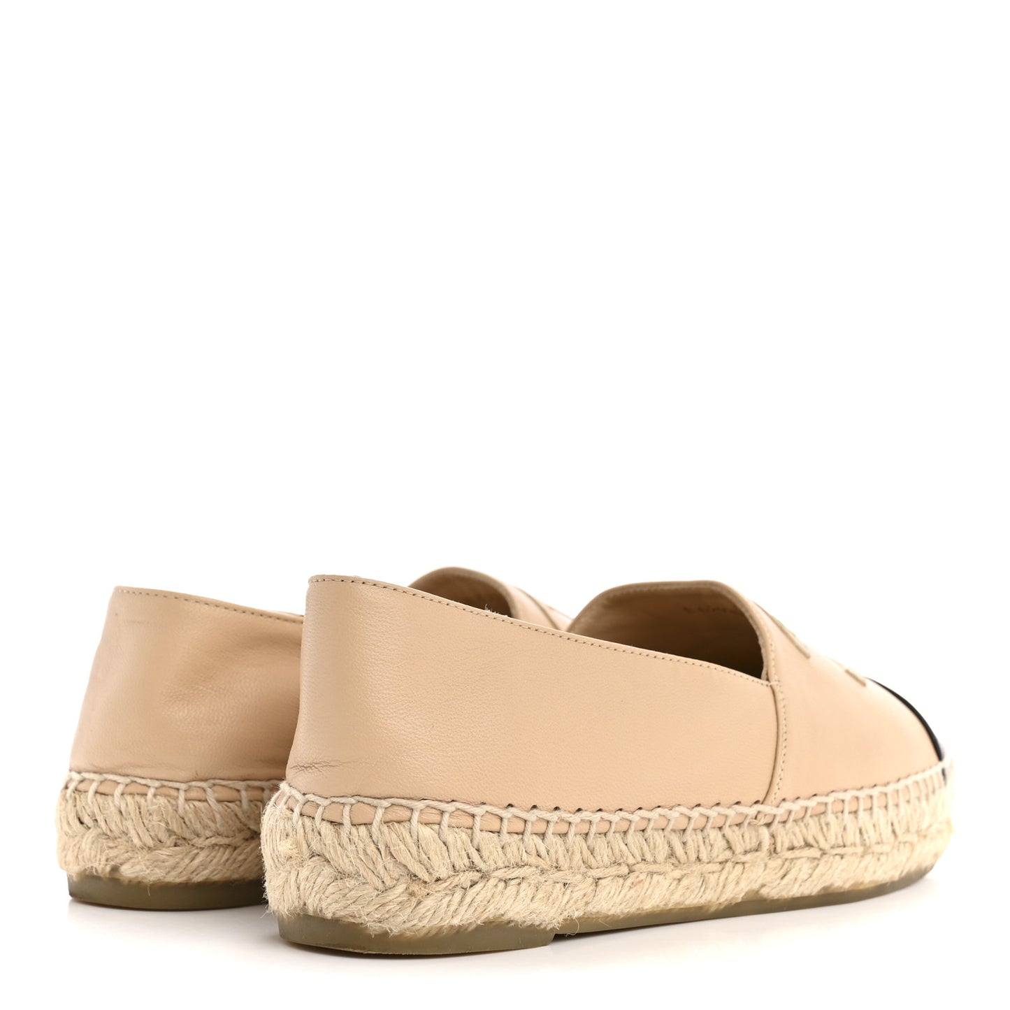 Lambskin CC Espadrilles 36 Beige Black