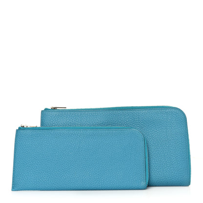 Hermes Togo Remix Voyage Wallet Set of 2 Turquoise 2 of 9