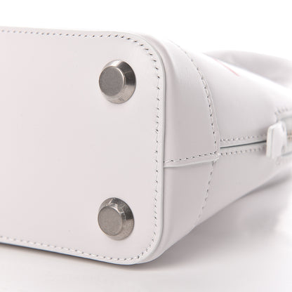 Balenciaga Calfskin Lipstick Logo XXS Ville Top Handle Bag White 9 of 10
