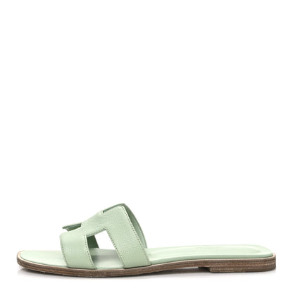 Hermes Epsom Oran Sandals 39 Vert Fizz 1 of 10