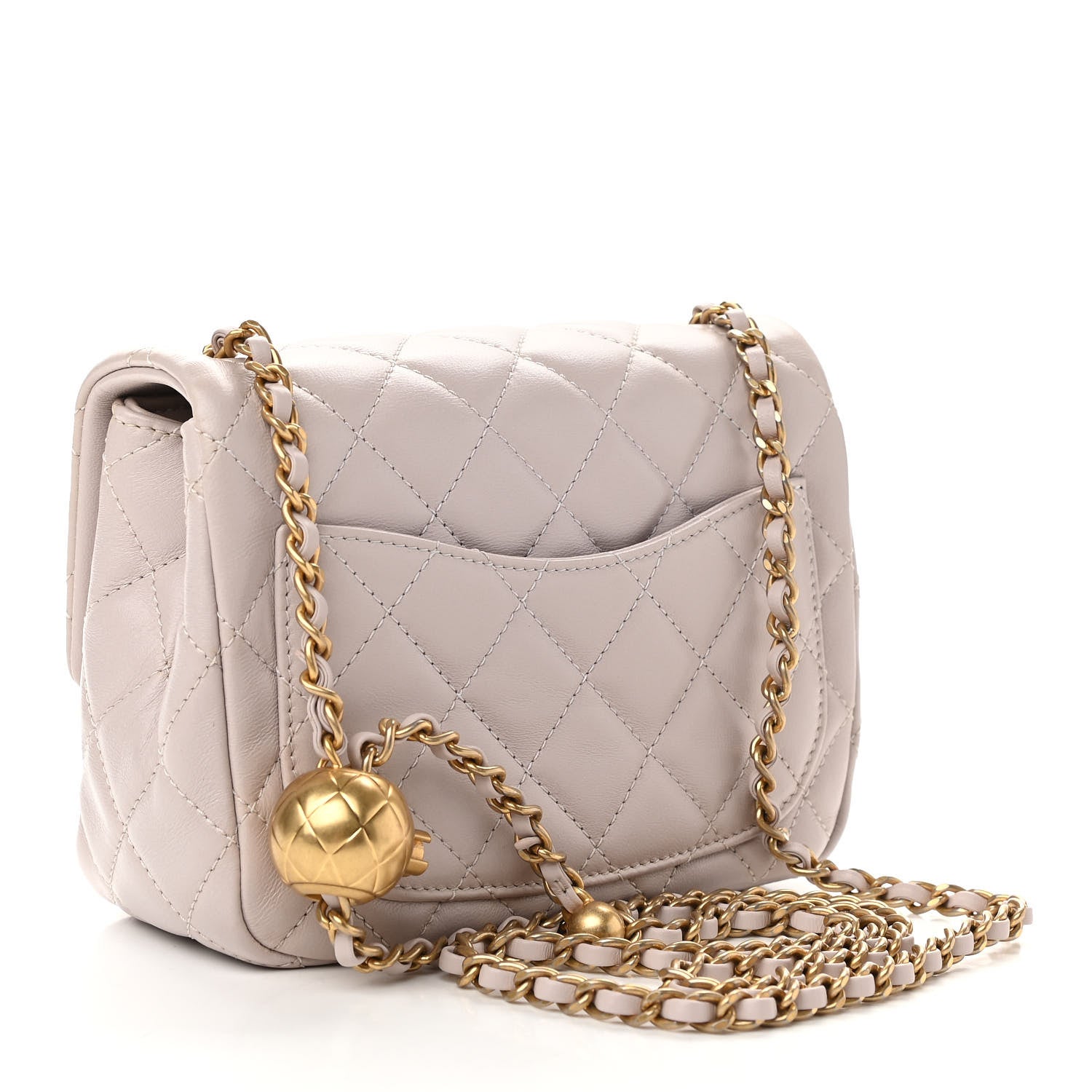 Chanel Lambskin Quilted Mini Pearl Crush Flap Light Purple 3 of 11