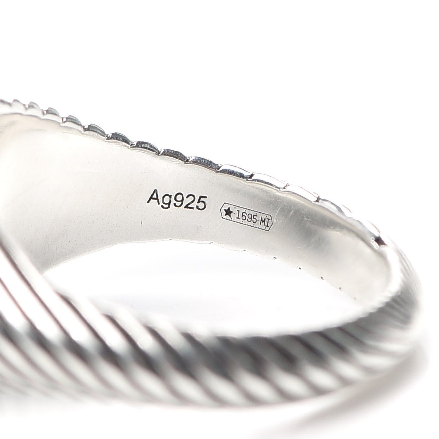 Sterling Silver GG Marmont Signet Ring 48 4.5
