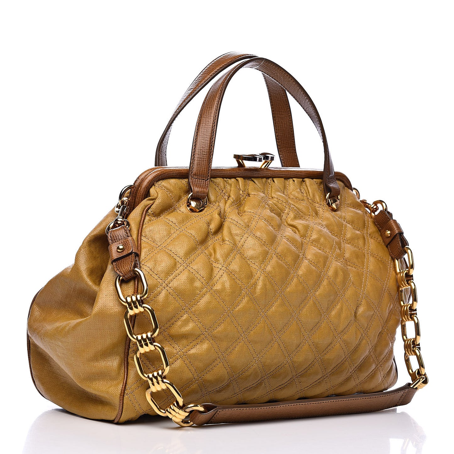 Coated Canvas Quilted Stam Tan