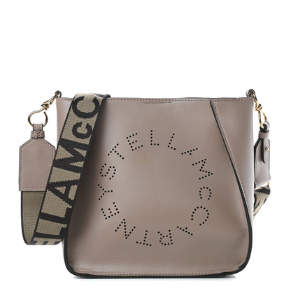 Stella McCartney Eco Alter Nappa Perforated Logo Mini Crossbody Dark Taupe 1 of 11
