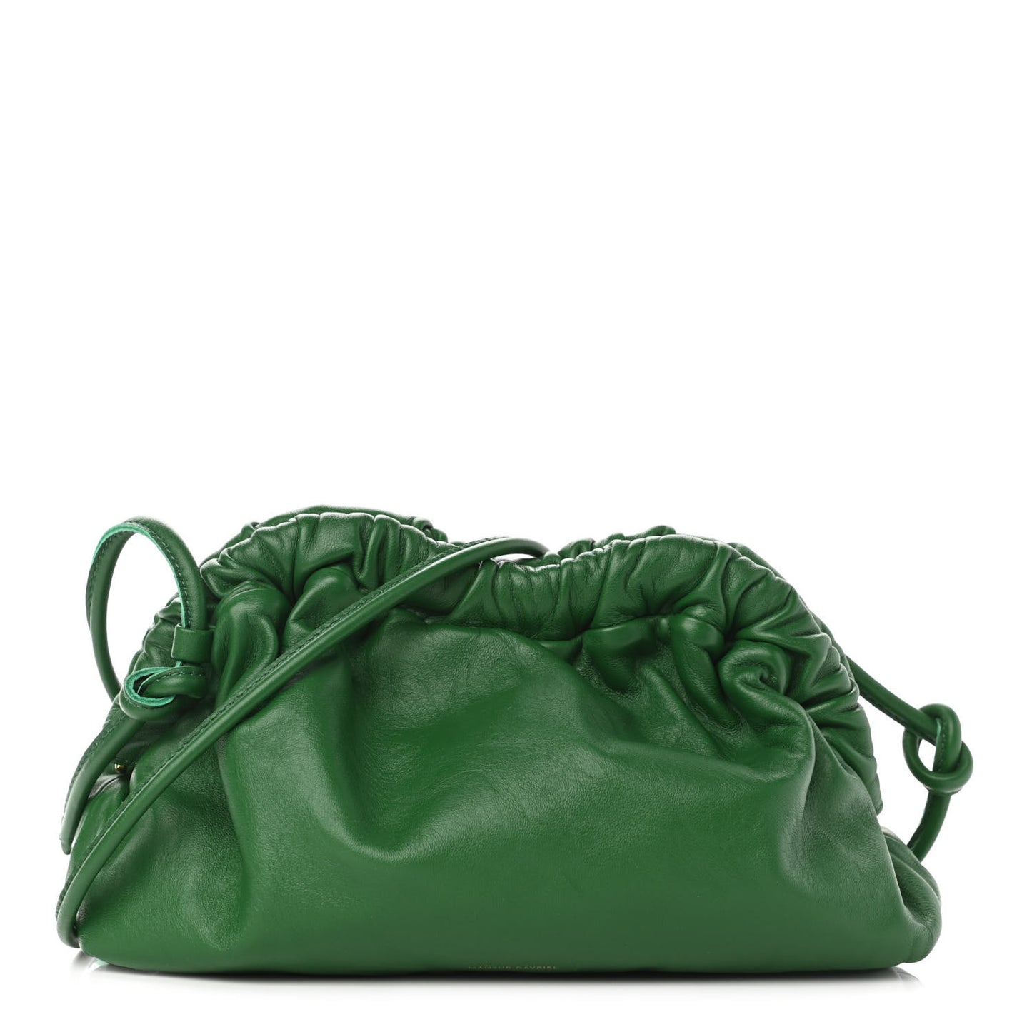 Lambskin Mini Cloud Clutch Green