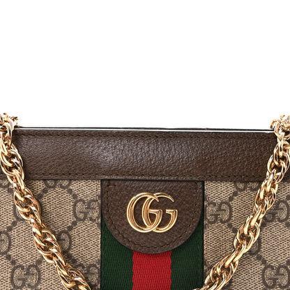 Gucci GG Supreme Monogram Web Small Ophidia Chain Shoulder Bag Brown 8 of 10