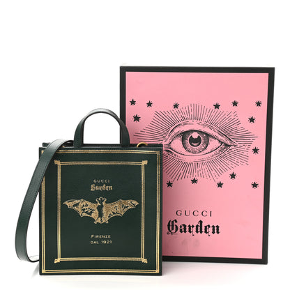 Gucci Calfskin Garden Bat Vertical Shopping Tote Green 12 of 12