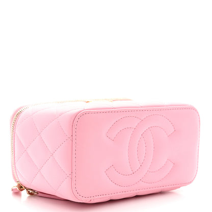 Chanel Lambskin Quilted Pick Me Up Vanity Case Pink 4 of 13