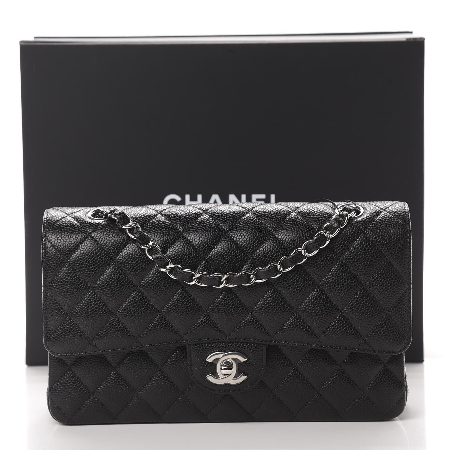 Chanel Caviar Quilted Medium Double Flap Black 11 of 11