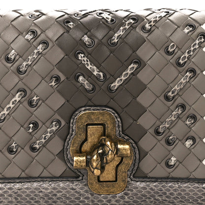 Bottega Veneta Nappa Ayers Intrecciato Club Stitch Knot Clutch Mist 11 of 13