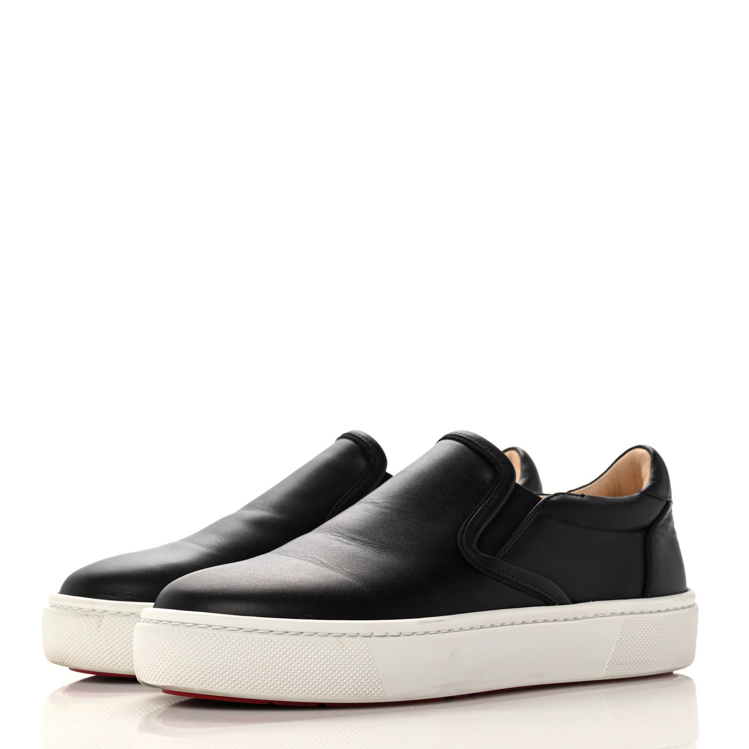 Christian Louboutin Calfskin Masteraltissima Flat Sneakers 37 Black 3 of 9