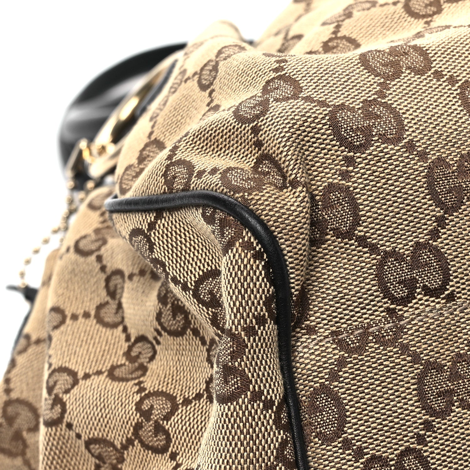 Gucci Monogram Medium Sukey Boston Bag Black 9 of 14