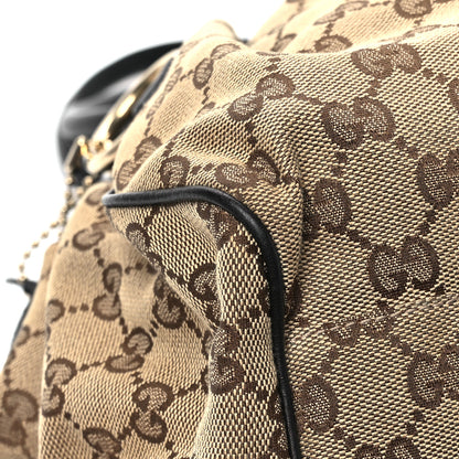 Gucci Monogram Medium Sukey Boston Bag Black 9 of 14