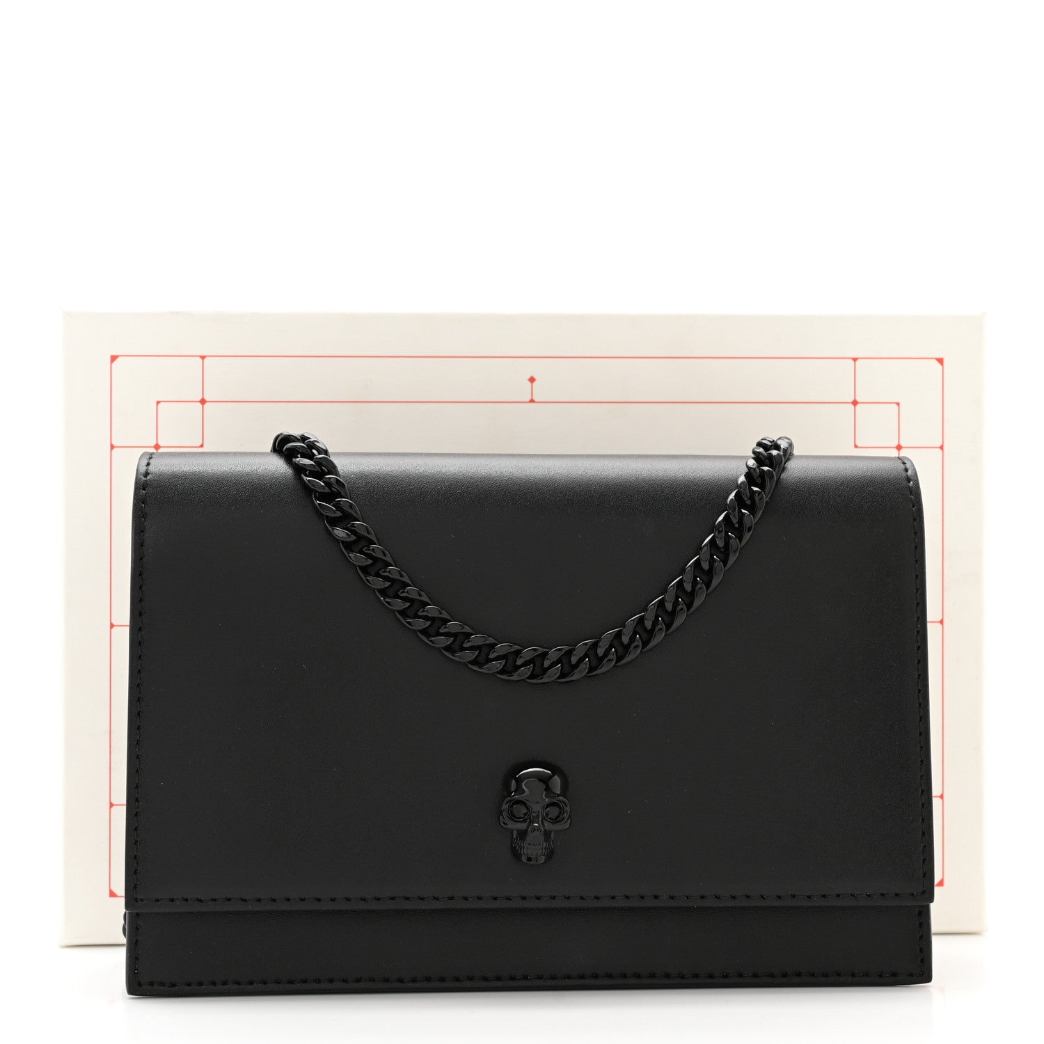 Alexander McQueen Calfskin Mini Skull Chain Crossbody Bag Black 10 of 10
