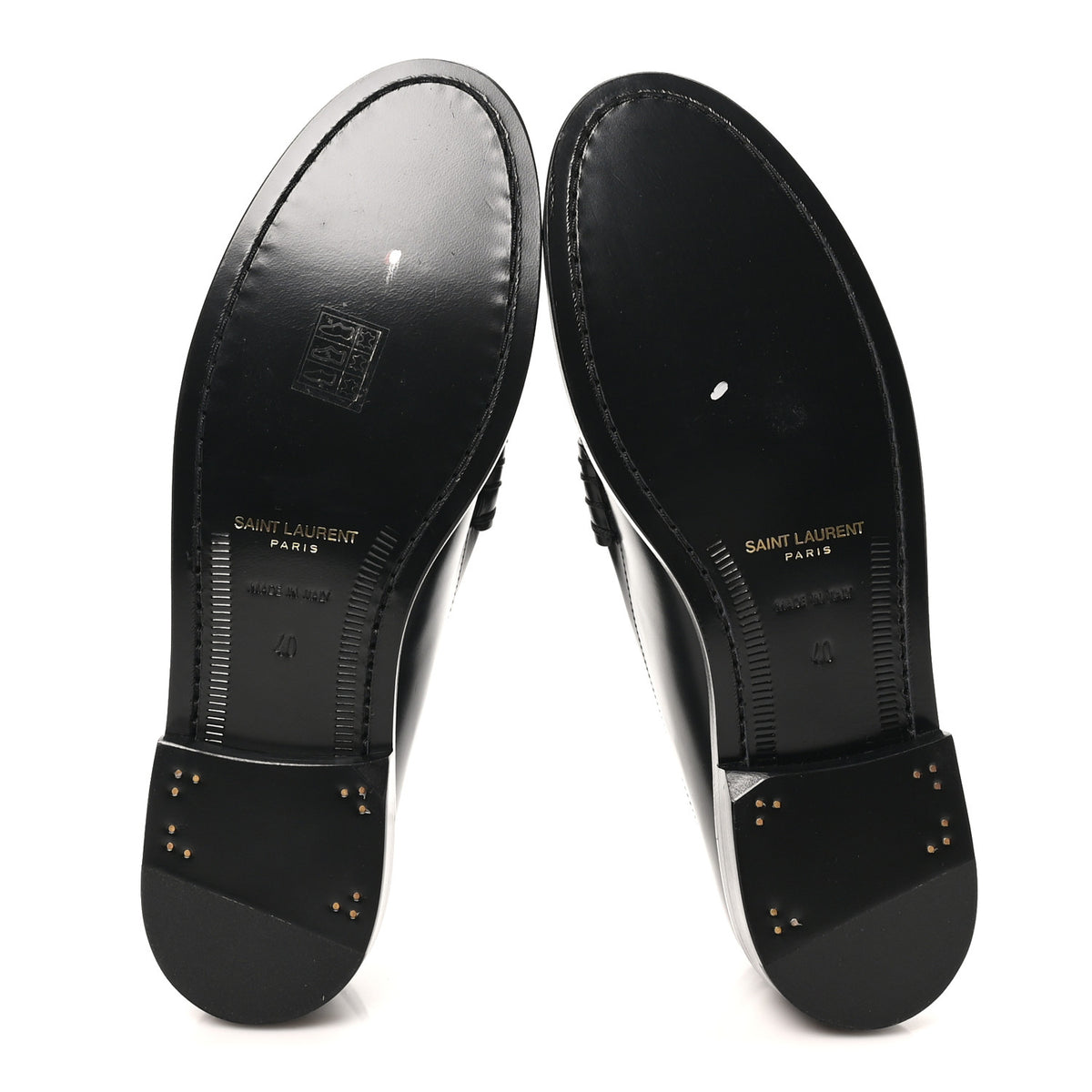 Saint Laurent Magnum Lux Calfskin Mens Le Loafer 15 Moccassins 40 Black 6 of 10