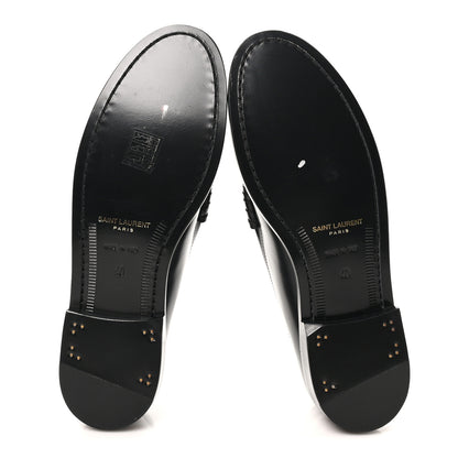Saint Laurent Magnum Lux Calfskin Mens Le Loafer 15 Moccassins 40 Black 6 of 10