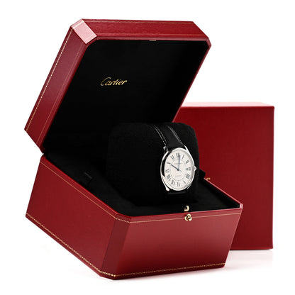 Cartier Stainless Steel Calfskin 40mm Ronde Must de Cartier Automatic Watch 7 of 7