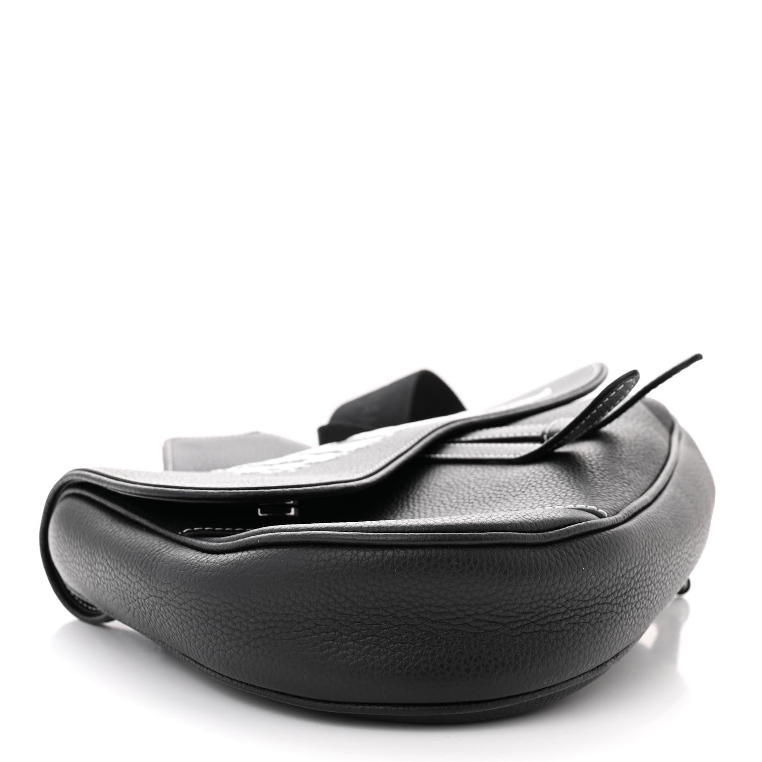 Christian Dior X PETER DOIG Grained Calfskin Saddle Bag Black 4 of 10