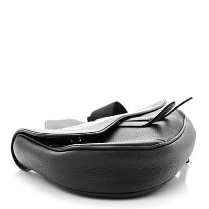 Christian Dior X PETER DOIG Grained Calfskin Saddle Bag Black 4 of 10