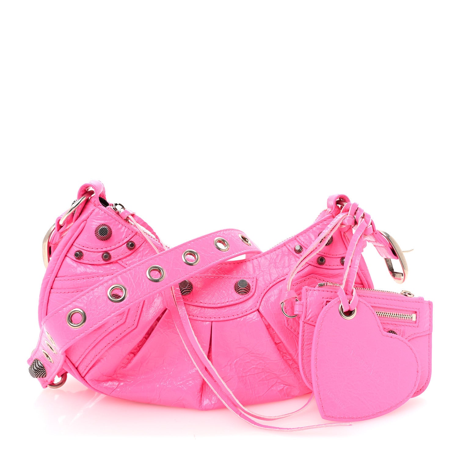 Balenciaga Agneau Arena Le Cagole Shoulder Bag XS Hot Pink Hot Pink 1 of 10