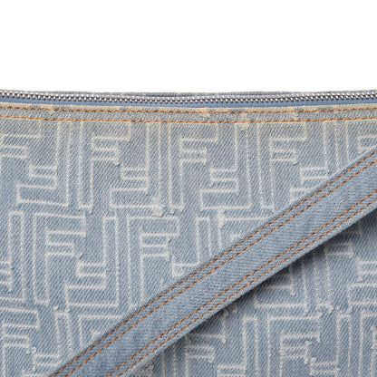 Fendi Denim FF Small Shoulder Bag Celeste 8 of 9