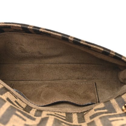 Fendi Fabric Jacquard FF 1974 Phone Baguette Tobacco Moro 5 of 10