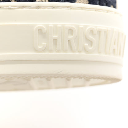 Christian Dior Canvas Oblique Walk'N'Dior Low Top Sneakers 37.5 Deep Blue 11 of 12