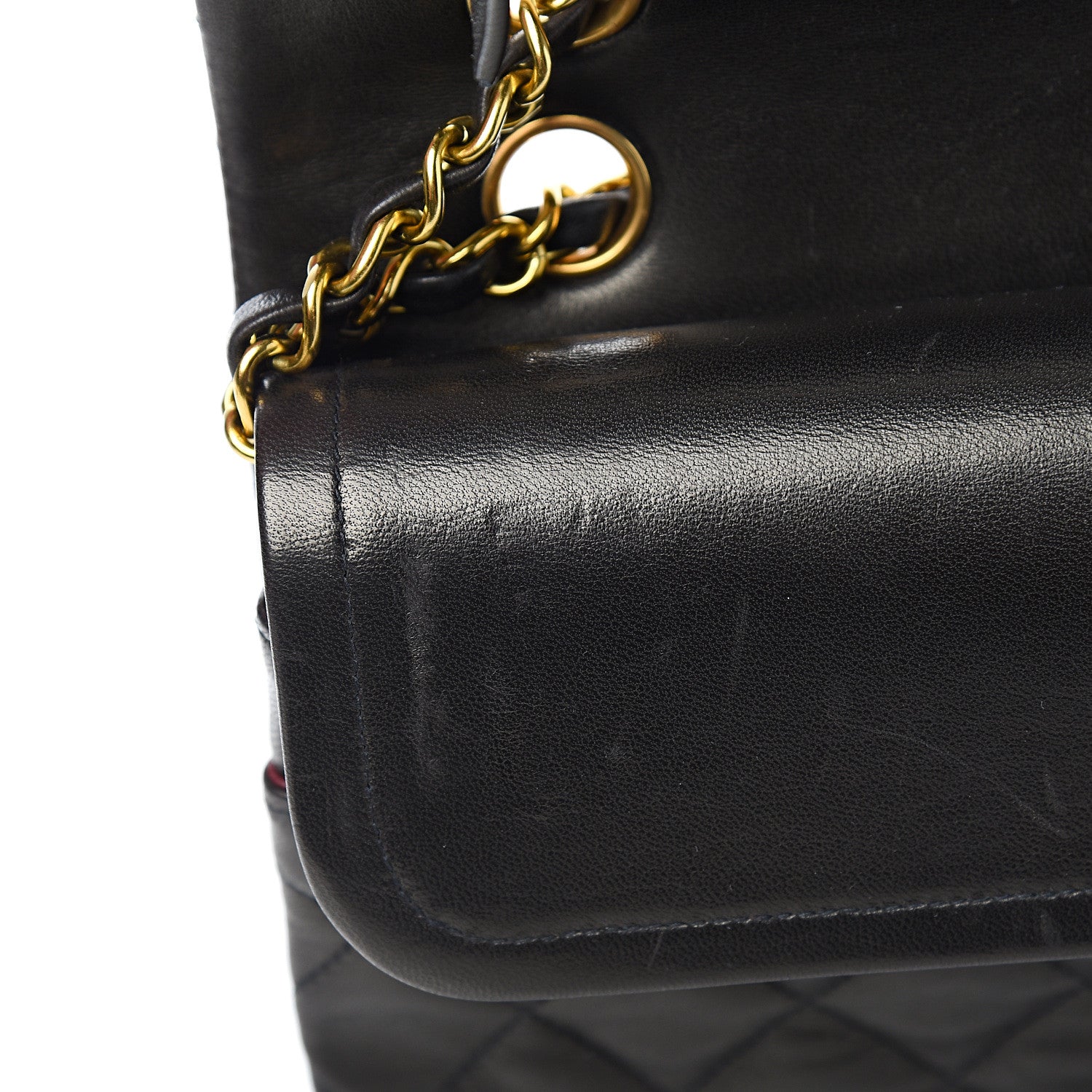 Chanel Lambskin Quilted Medium Double Flap Black 8 of 13