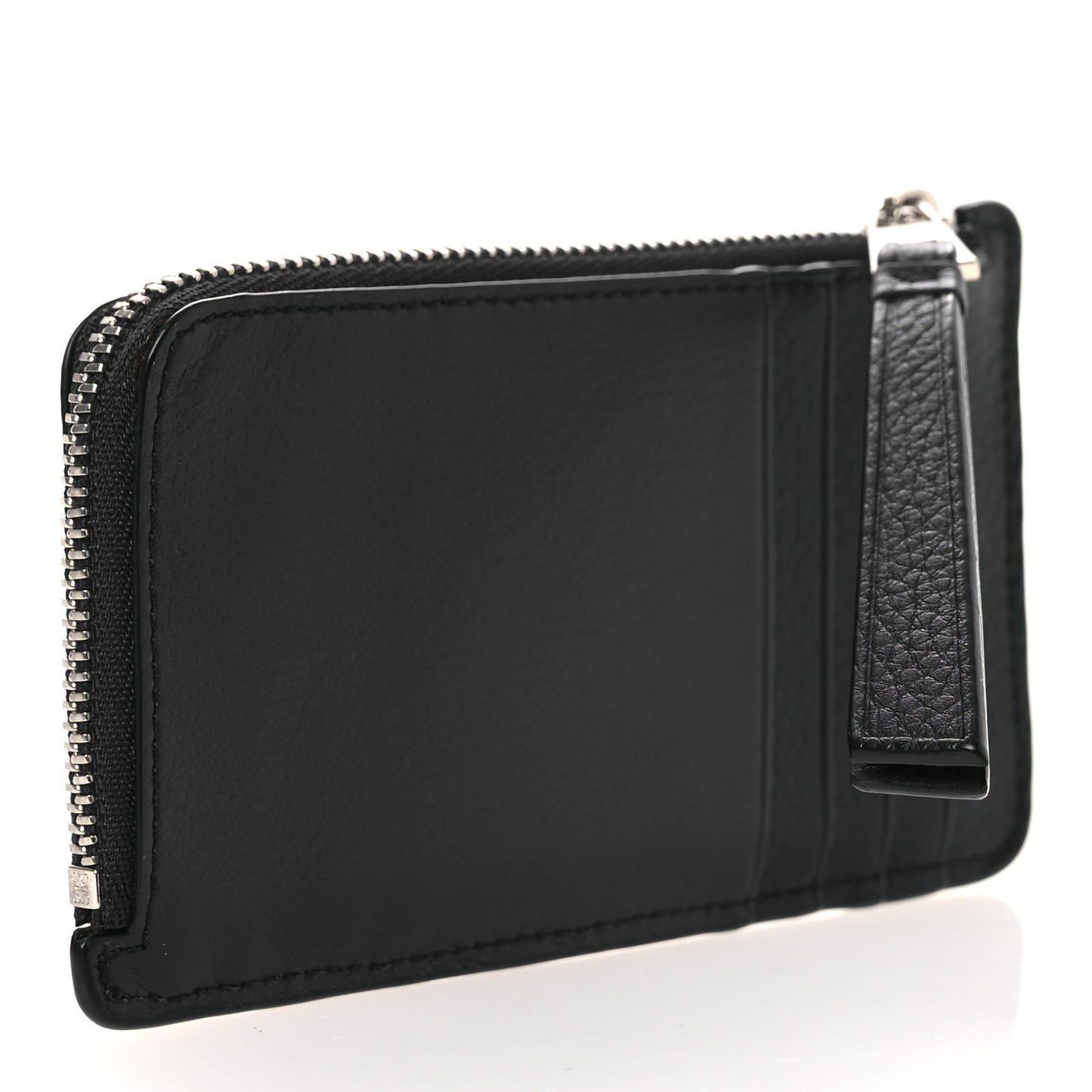 Calfskin Puzzle Colorblock Coin Card Holder Midnight