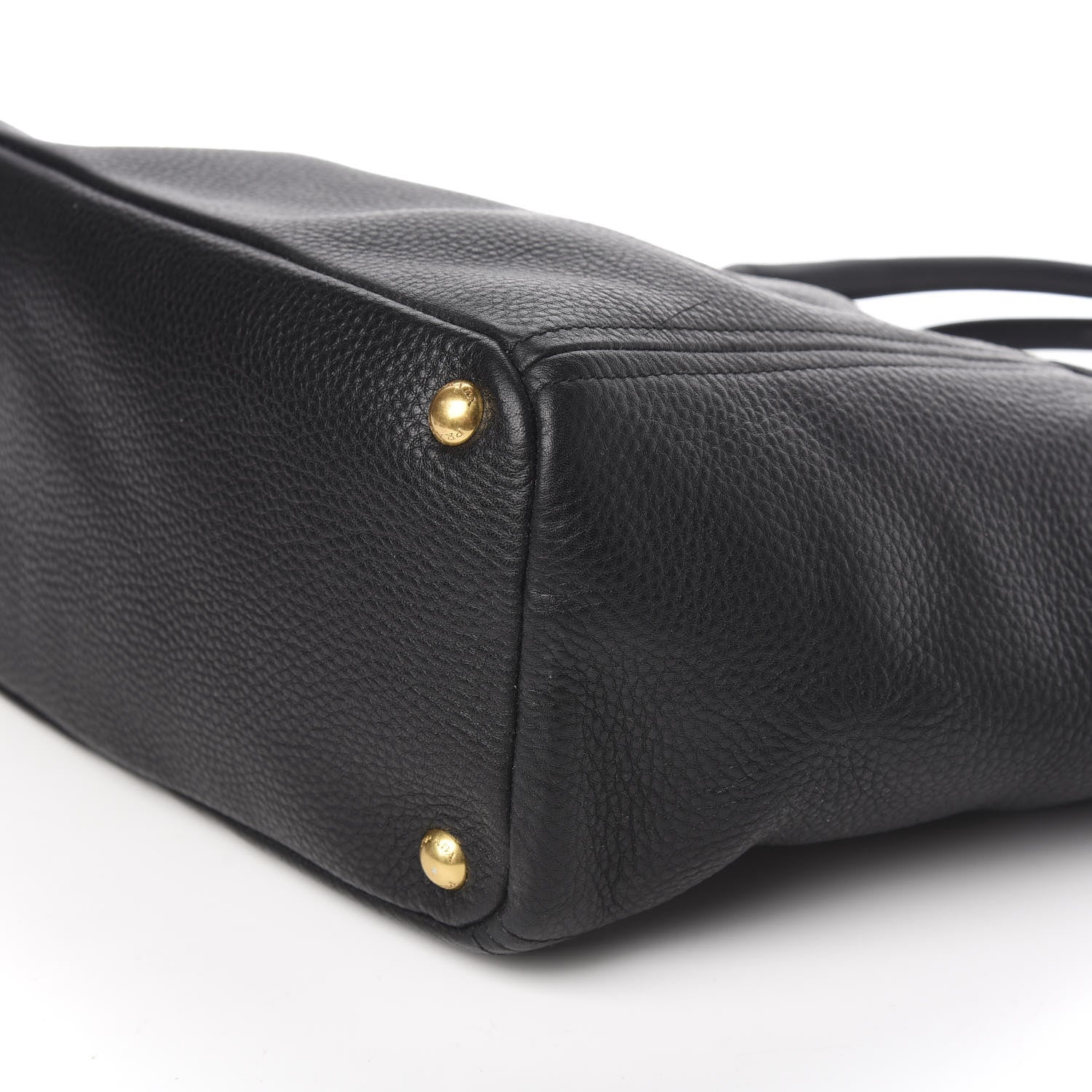 Prada Vitello Daino Side Pocket Tote Black 9 of 10