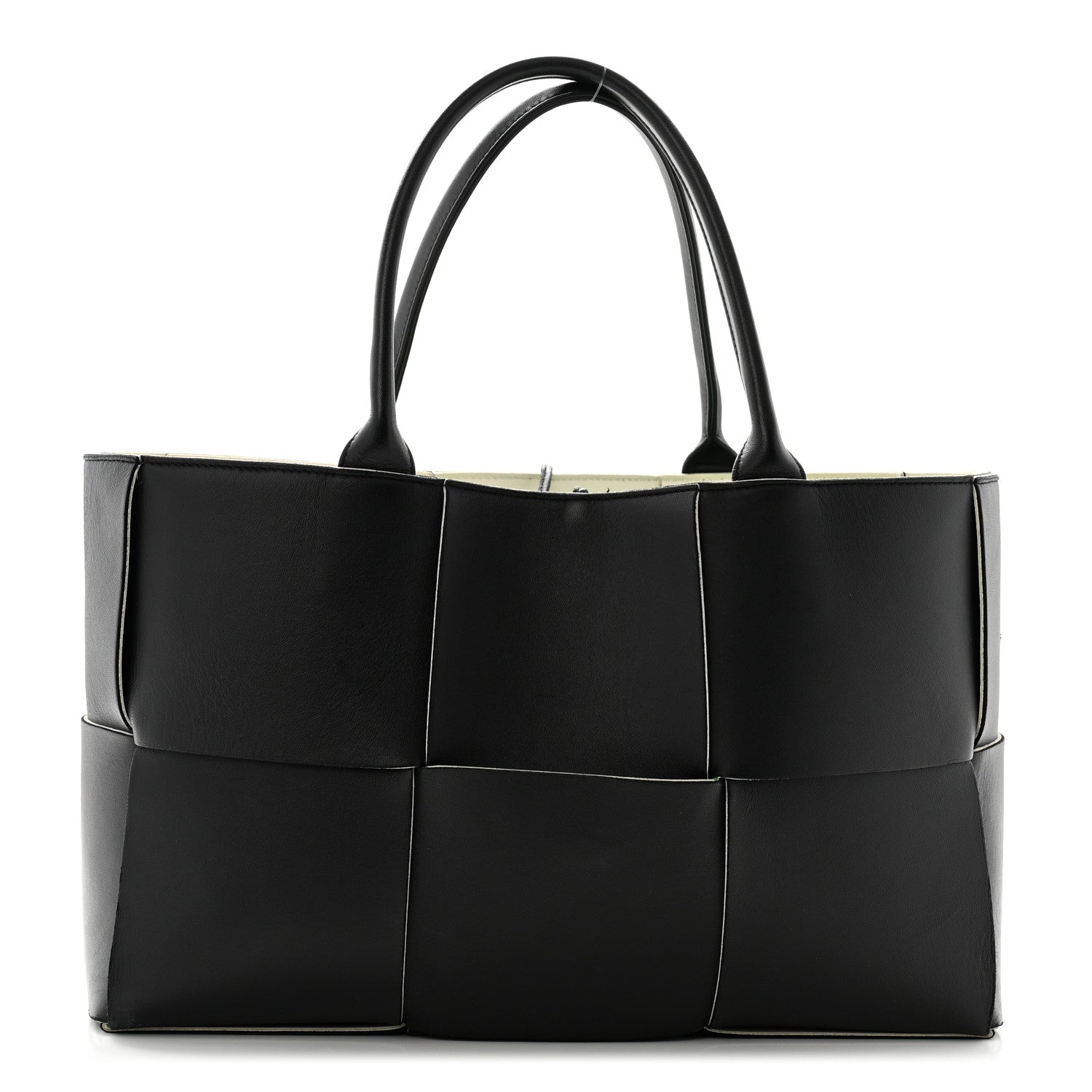 Bottega Veneta Nappa Maxi Intrecciato Arco Tote Black White 1 of 12
