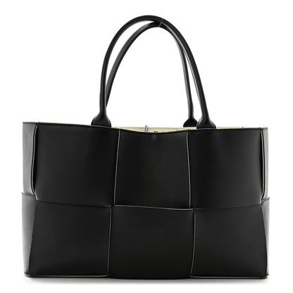 Bottega Veneta Nappa Maxi Intrecciato Arco Tote Black White 1 of 12