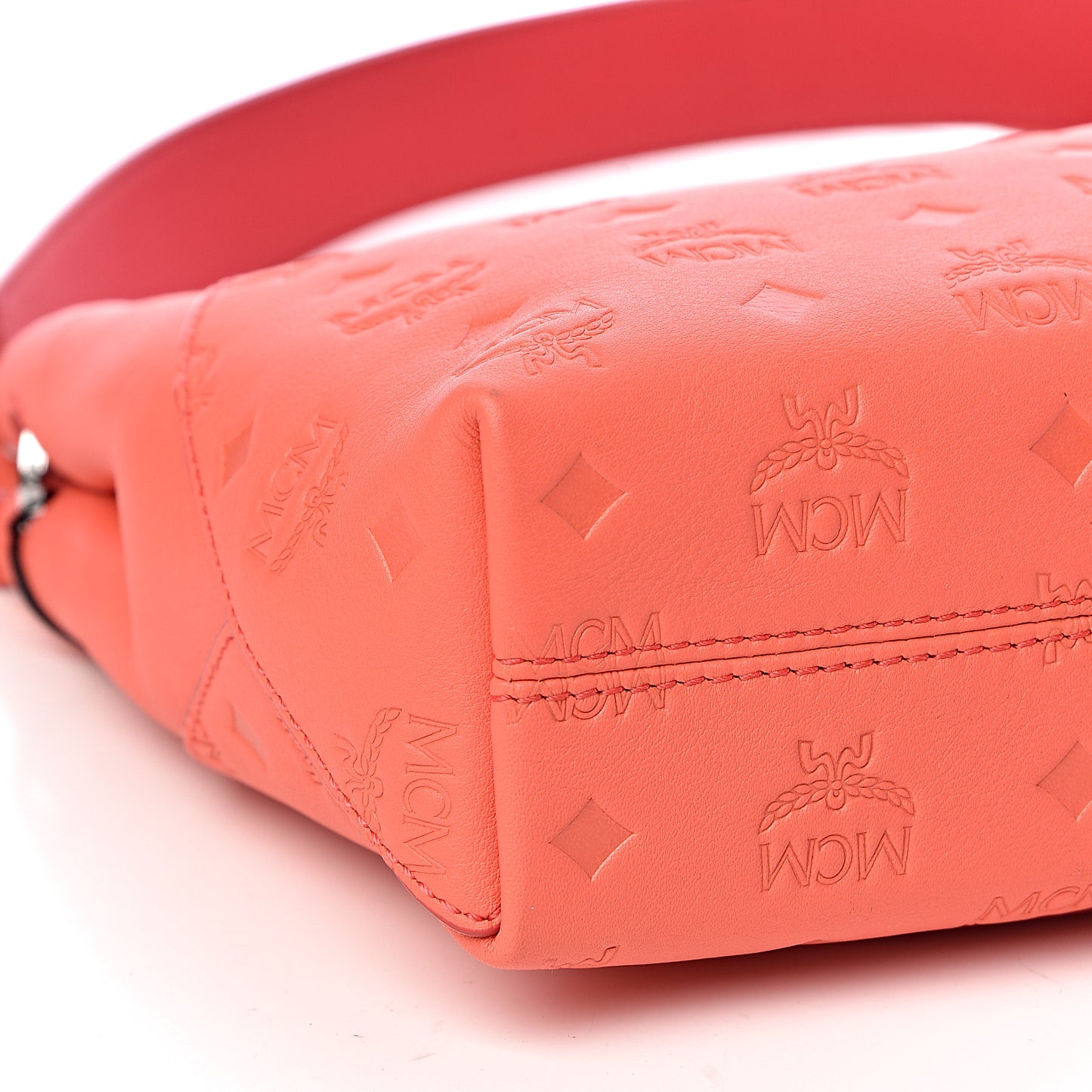 Calfskin Ottomar Monogram Medium Klara Hobo Hot Coral