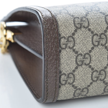 Gucci GG Supreme Monogram Web Small Ophidia Chain Shoulder Bag Brown 8 of 9