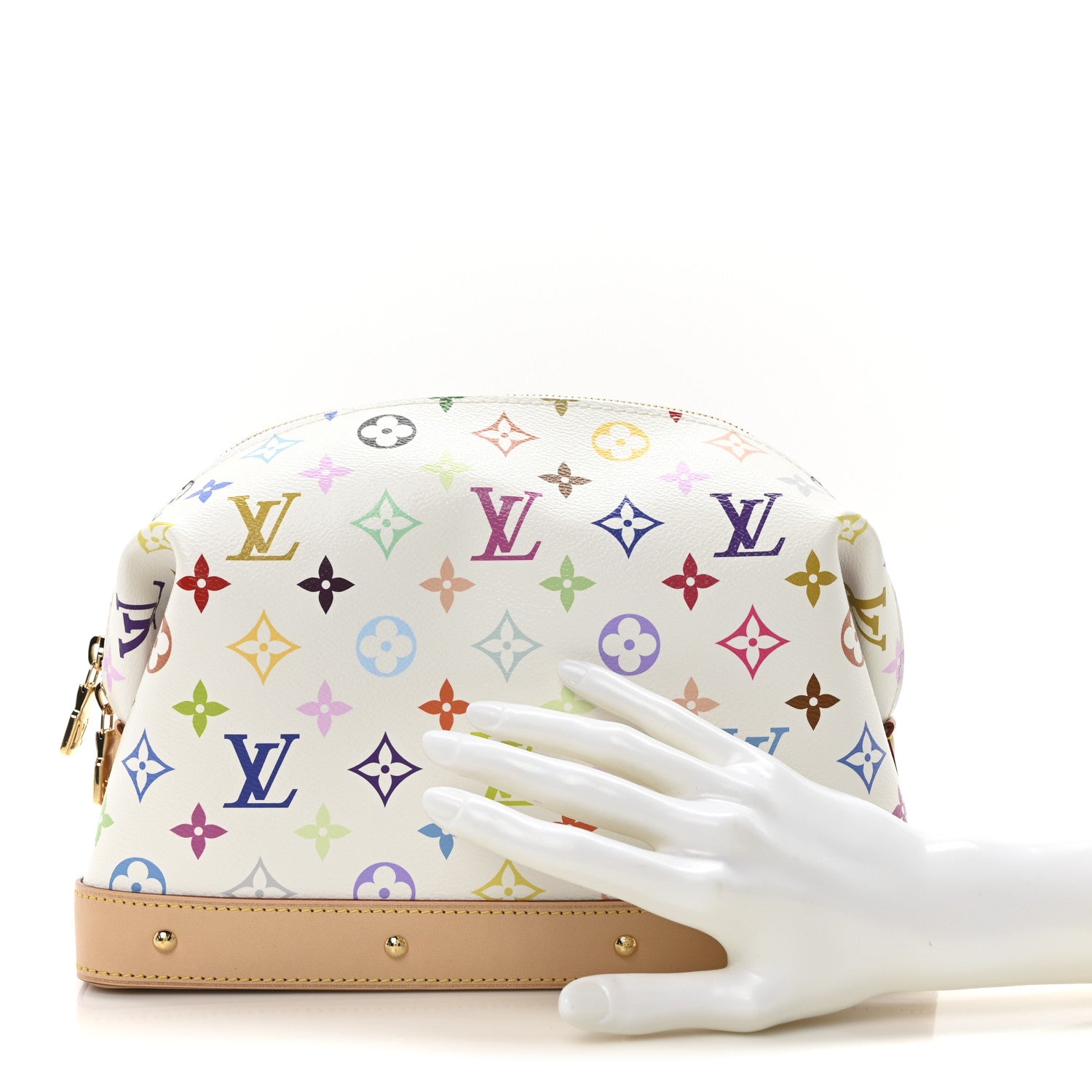 Louis Vuitton LV x TM Monogram Multicolor Cosmetic Pouch GM White 2 of 9