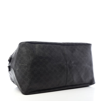 Gucci GG Supreme Monogram Large Duffle Black Grey 3 of 10