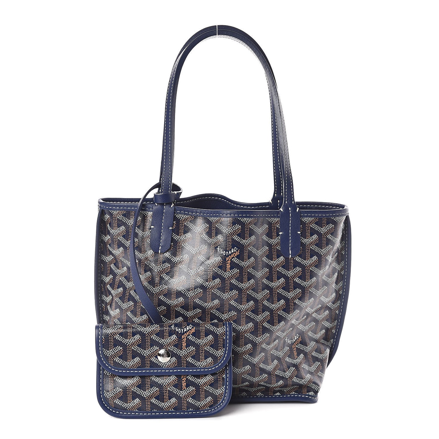 Goyardine Reversible Mini Anjou Navy
