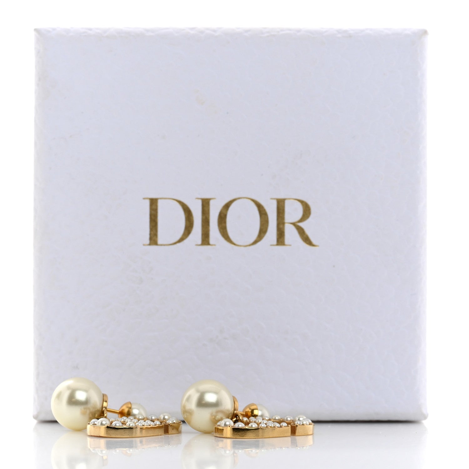Christian Dior Pearl Tribal CD Drop Earrings Gold 5 of 5