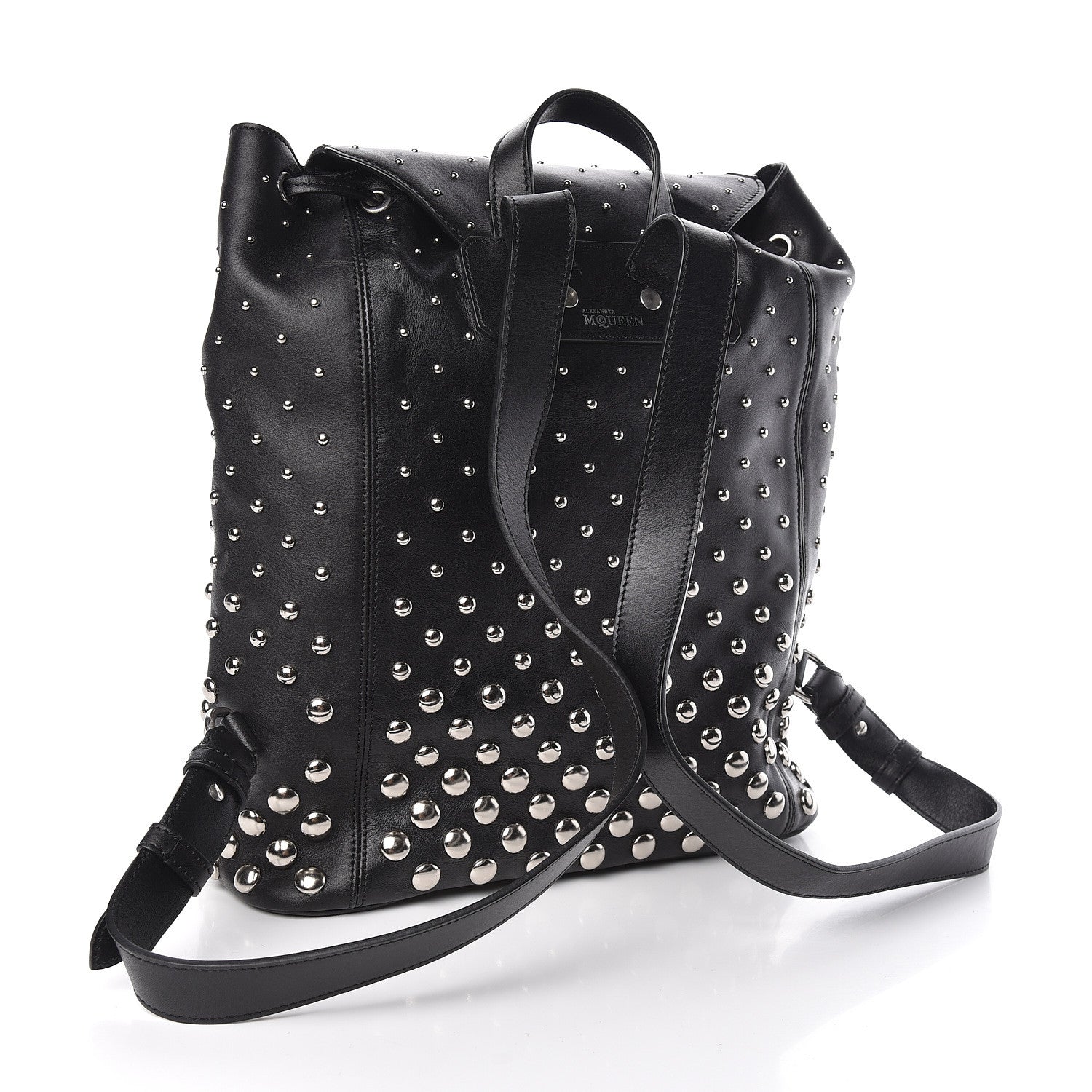 Alexander McQueen Calfskin Studded Padlock Backpack Black 3 of 11