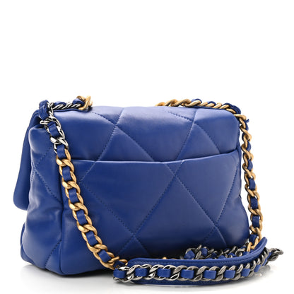 Chanel Lambskin Quilted Medium Chanel 19 Flap Blue 3 of 10