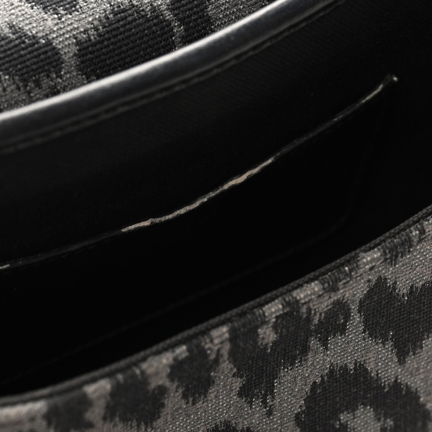 Christian Dior Canvas Mizza Embroidered Medium Bobby Flap Grey Black 10 of 11